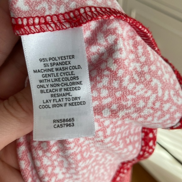 red flowy dress with flower print all over - Picture 3 of 4